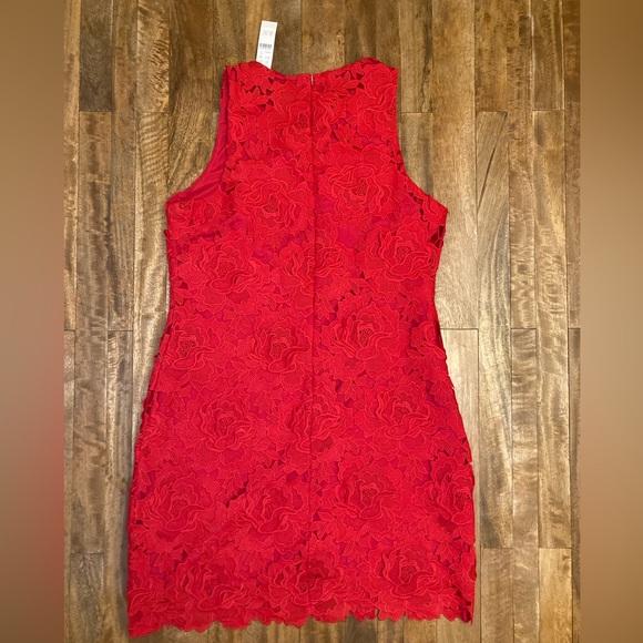 NWT true red J. Crew Collection luxe floral lace dress, size 8 - Picture 4 of 8